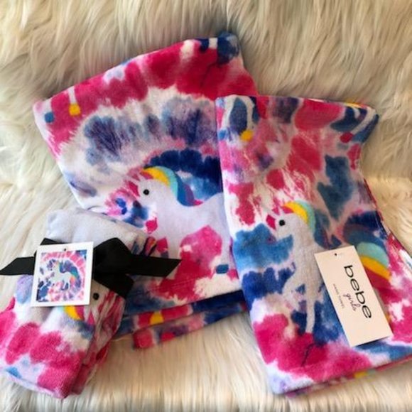 Bebe Tie Dye Unicorn 6 Piece Towel Set - Picture 1 of 7